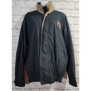 Sports Blue Tan San Francisco Embroidered Windbreaker Jacket Small Lightweight